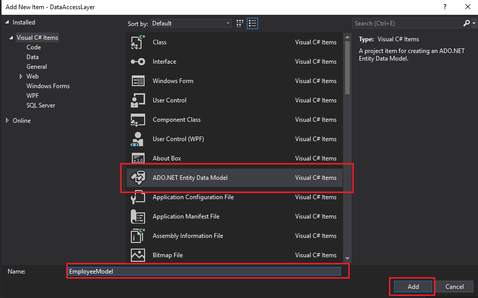 Entity Framework DBFirst Approach Step By Step Guide